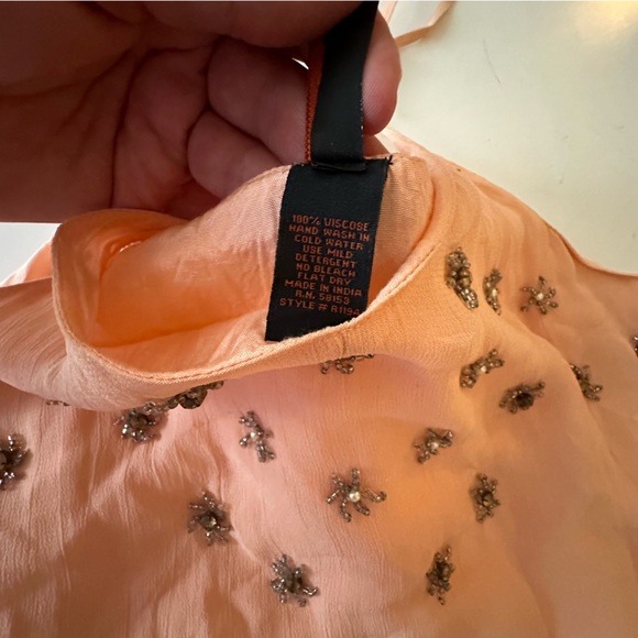 RAGA Orange Stargazing Embellished Beaded Pearl Jeweled Scalloped Hem Dress XS - Picture 9 of 16